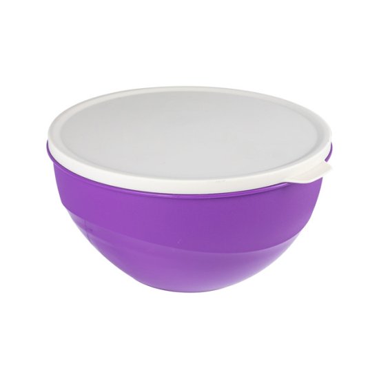 Миска ПОЛИМЕРБЫТ Lavender 20см 2л пластик с крышкой