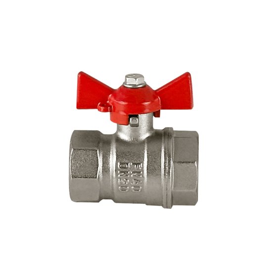 Кран шаровой латунный Valfex Standart N/P59 3/4 ВР (г) х 3/4 ВР (г) бабочка прямой (VF.217.NB1.034.N/P59.Bir)