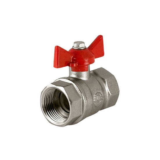 Кран шаровой латунный Valfex Standart N/P59 3/4 ВР (г) х 3/4 ВР (г) бабочка прямой (VF.217.NB1.034.N/P59.Bir)