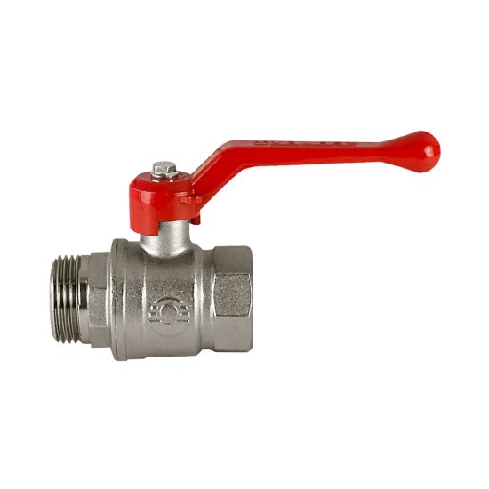 Кран шаровой латунный Valfex Standart N/P59 1 ВР (г) х 1 НР (ш) ручка прямой (VF.215.NR1.100.N/P59.Bir)