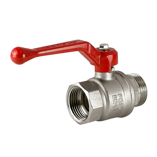 Кран шаровой латунный Valfex Standart N/P59 1 ВР (г) х 1 НР (ш) ручка прямой (VF.215.NR1.100.N/P59.Bir)