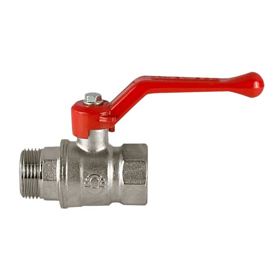 Кран шаровой латунный Valfex Standart N/P59 3/4 ВР (г) х 3/4 НР (ш) ручка прямой (VF.215.NR1.034.N/P59.Bir)
