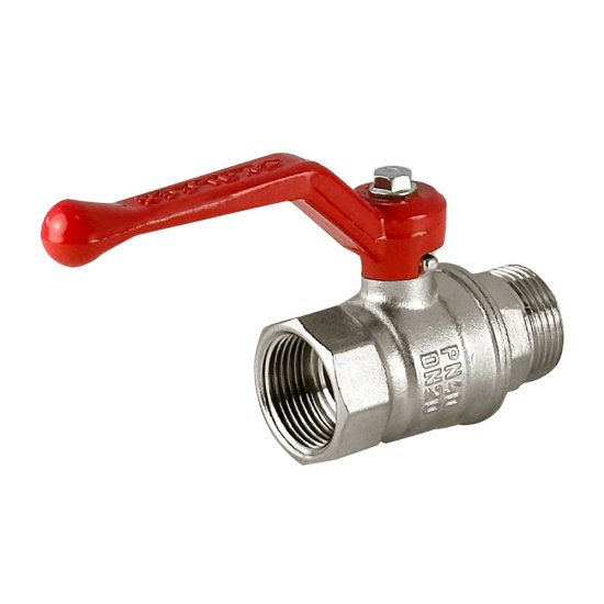 Кран шаровой латунный Valfex Standart N/P59 3/4 ВР (г) х 3/4 НР (ш) ручка прямой (VF.215.NR1.034.N/P59.Bir)