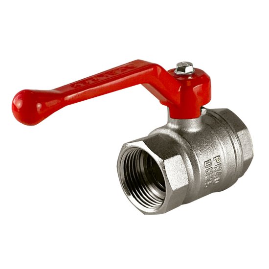 Кран шаровой латунный Valfex Standart N/P59 1 ВР (г) х 1 ВР (г) ручка прямой (VF.214.NR1.100.N/P59.Bir)