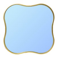 Декоративное зеркало Dream River фигурное 30x30 см металл цвет золотой