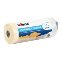 Пленка укрывная с малярной лентой Unibob 10 мкм 2.7x20м