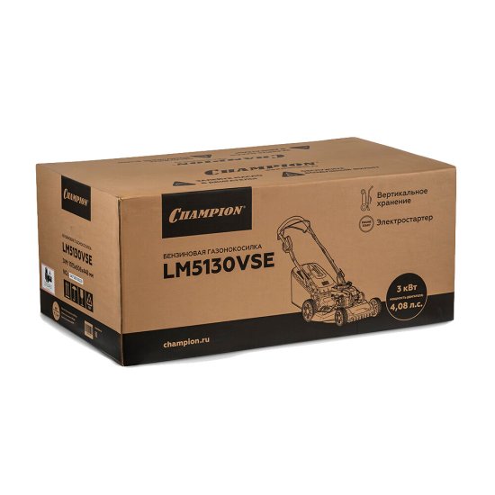 Газонокосилка бензиновая Champion LM5130VSE 418 мм 4,08 л.с.