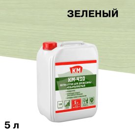 Антисептик КМ-430 невымываемый для дерева биозащитный концентрат 1:9 5 кг зеленый