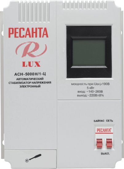 Стабилизатор напряжения Ресанта АСН- 5 000 Н/1-Ц 5 кВт