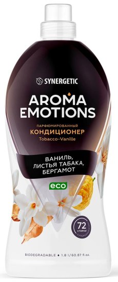 Кондиционер для белья Synergetic Aroma Emotions Табак-ваниль 1.8 л