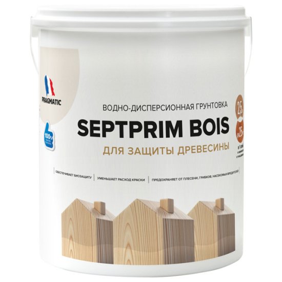 Грунтовка в/д PRAGMATIC Septprim Bois для защиты древесины 2,5л, арт. 150-621