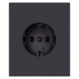 Розетка 1 пост SMARTBUY Альтаир с/з модульная 16А черный