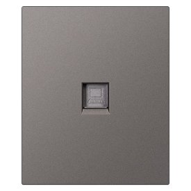 Розетка компьютерная 1 пост SMARTBUY Альтаир RJ-45 модульная 10А графит