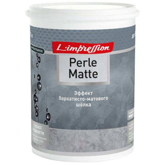Краска декоративная LIMPRESSION Perle Matte с эффектом глубокоматового шелка 1л, арт. 150-343
