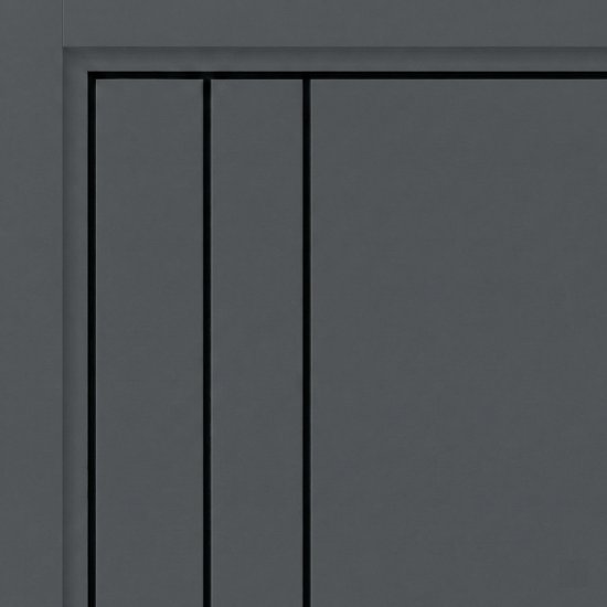 Дверь межкомнатная глухая Лара 2В 60x200 см Hardflex цвет дарк грей с замком и петлями