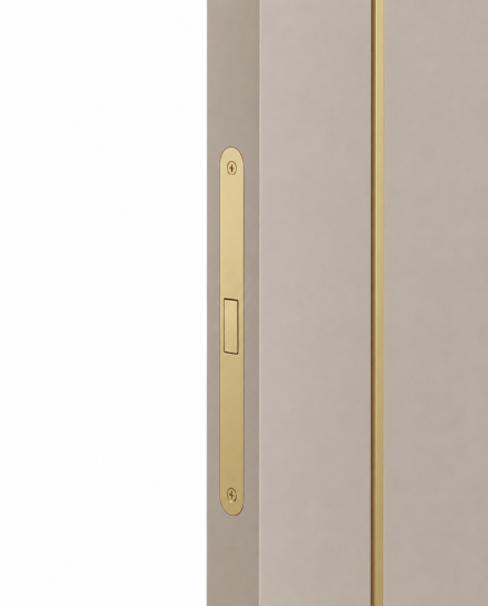Дверь межкомнатная глухая Лара В 60x200 см Hardflex цвет кашемир с магнитным замком и петлями