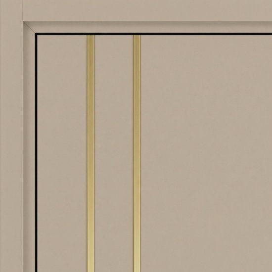 Дверь межкомнатная глухая Лара 2В 200x90 см Hardflex цвет кашемир с замком и петлями