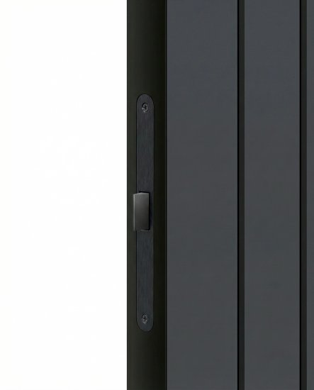 Дверь межкомнатная глухая Лара 2В 90x200 см Hardflex цвет дарк грей с замком и петлями