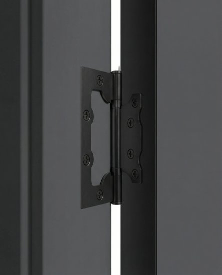 Дверь межкомнатная глухая Лара 2В 90x200 см Hardflex цвет дарк грей с замком и петлями