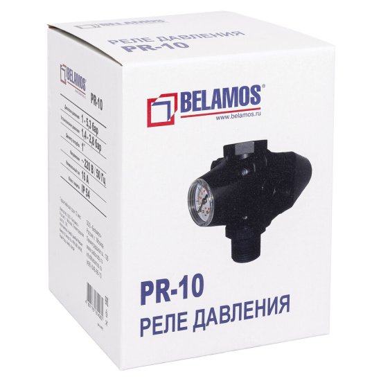 Реле давления для насоса Belamos PR-10 с манометром