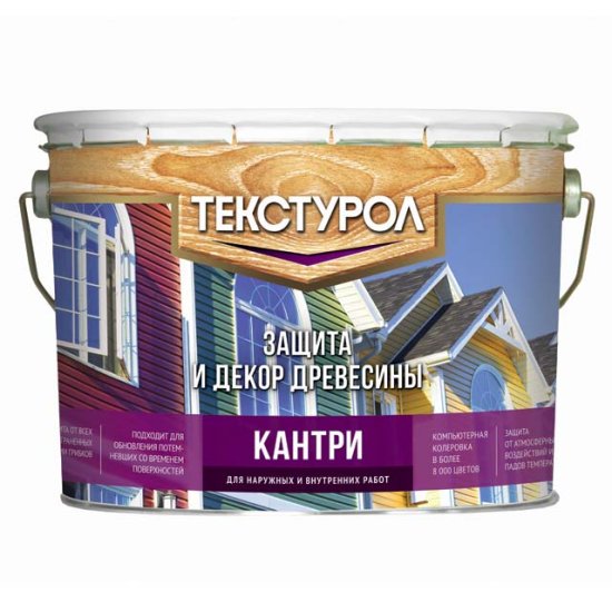 Краска ТЕКСТУРОЛ Кантри база С бесцветная 9л, арт.0013943