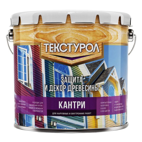Краска ТЕКСТУРОЛ Кантри база С бесцветная 2,7л, арт.0013942