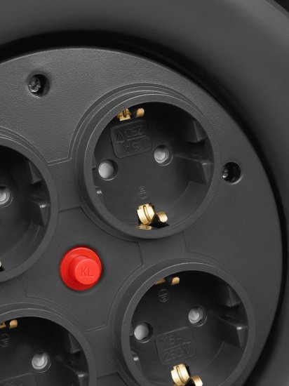 Удлинитель на катушке TDM Electric Люкс 4 розетки с заземлением ПВС 3x1.5 мм 30 м