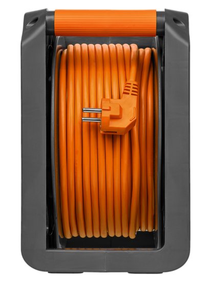 Удлинитель на катушке TDM Electric Люкс 4 розетки с заземлением ПВС 3x1.5 мм 50 м