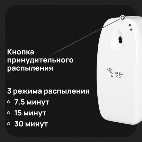 Распылитель освежителя воздуха 300 мл Corsa Deco CX белый (AMCX300W)