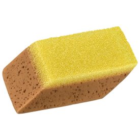 Губка COLOR EXPERT комбинированная-синтетическая 150x90x60мм тонкая/грубая скошенная, арт.903010