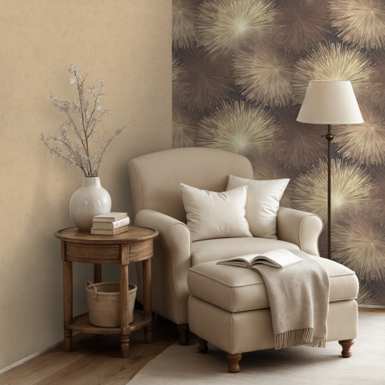Обои флизелиновые Euro Decor Астра коричневые 1.06 м ED7365-12