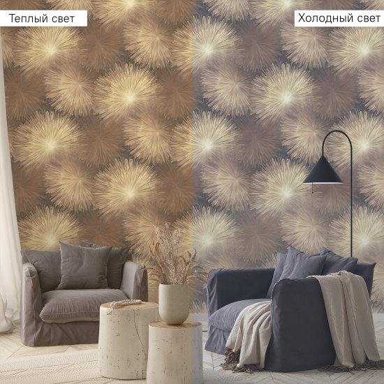 Обои флизелиновые Euro Decor Астра коричневые 1.06 м ED7364-12