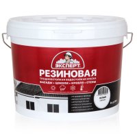 Краска резиновая трещиностойкая ЭКСПЕРТ белая База А 9л, арт.27933