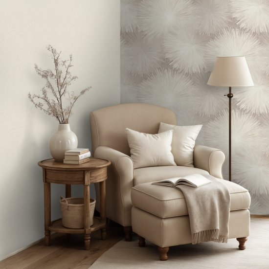 Обои флизелиновые Euro Decor Астра бежевые 1.06 м ED7365-02