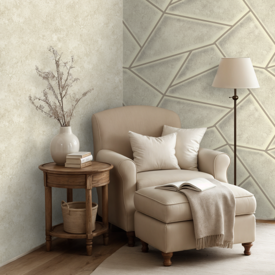 Обои флизелиновые Euro Decor Аркада бежевые 1.06 м ED7360-01