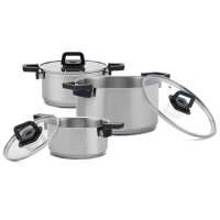 Набор посуды POLARIS Fold&Keep-6s 6 предм. 1,5/3/5,8л 16/20/24см нерж.сталь индукция