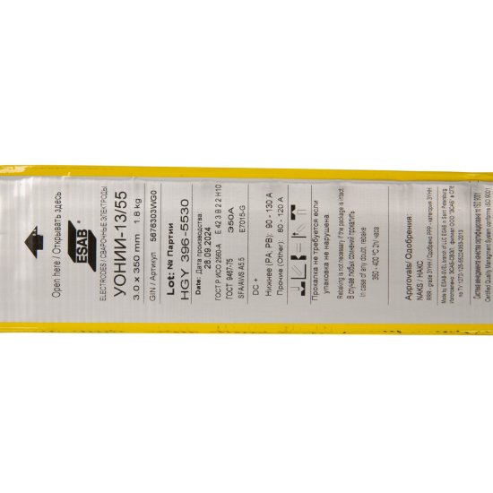 Сварочные электроды Esab УОНИ 13/55 d3 мм 1,8 кг (5676303WG0)