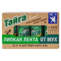 Лента липкая ТАЙГА Хит от мух 4шт