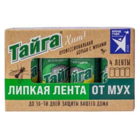 Лента липкая ТАЙГА Хит от мух 4шт