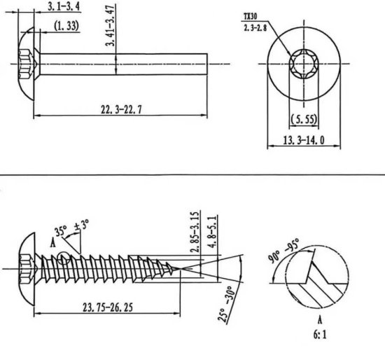 Шуруп для дерева Ruspert 1000 5x25 мм 50 шт.