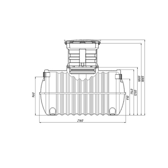 Станция биологической очистки Rostok Ground 4 Pro 1,8 куб.м