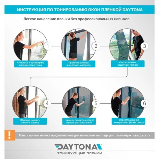 Пленка самоклеящаяся декоративная для окон черная 0,75х3 м 35% min Daytona