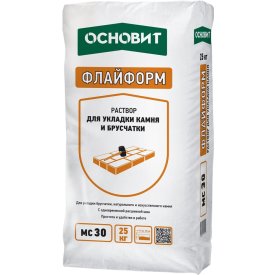 Раствор для укладки камня Основит Флайформ МС30 W белый 010 25 кг