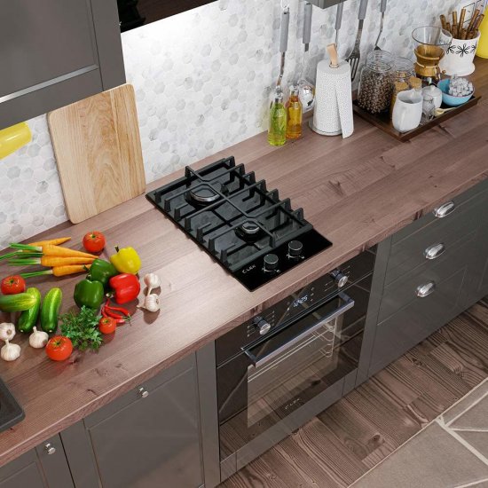 Варочная панель газовая Lex GVG 321 2 конфорки черная