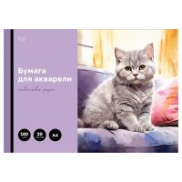 Папка для акварели BG 20л а4 котенок 180г/м2
