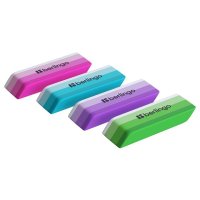 Ластик BERLINGO stripes прямоугольный скошенный термопласт резина  50x19x9мм
