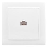 Розетка встраиваемая EKF Минск RJ-45 без заземления цвет белый