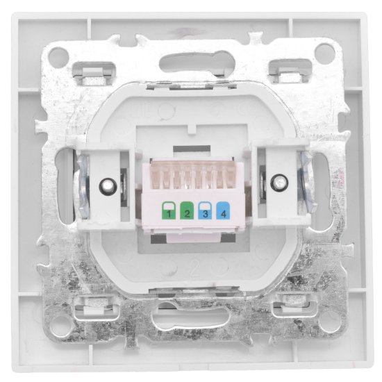 Розетка встраиваемая EKF Минск RJ-45 без заземления цвет белый