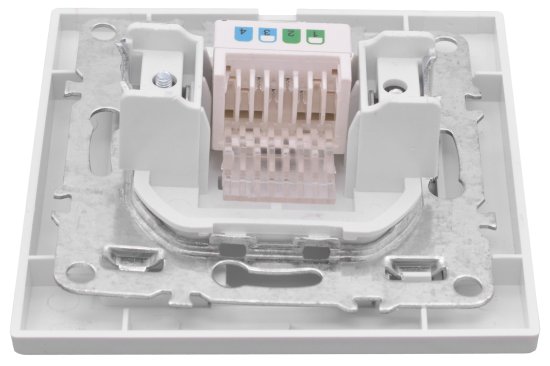 Розетка встраиваемая EKF Минск RJ-45 без заземления цвет белый