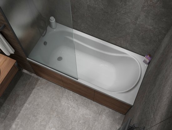 Комплект прямоугольной ванны Дадо Sensea с каркасом и фронтальной панелью акрил 150x70см